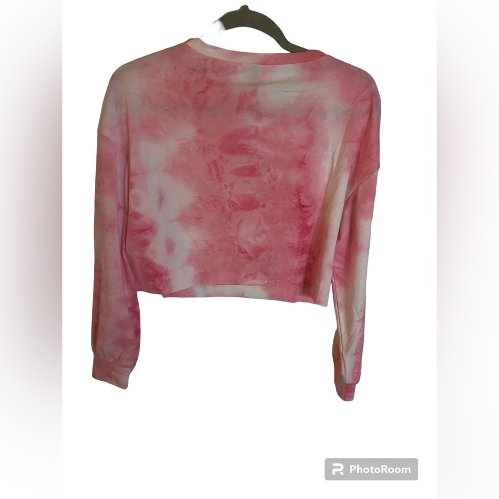 Women Pink Tie Dye long sleeve shirt_XS - Picture 3 of 4